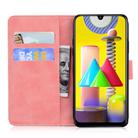 For Samsung Galaxy M31 Tiger Embossing Pattern Horizontal Flip Leather Case with Holder & Card Slots & Wallet(Pink) - 2