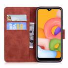 For Samsung Galaxy A01 Tiger Embossing Pattern Horizontal Flip Leather Case with Holder & Card Slots & Wallet(Brown) - 3