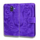 For Samsung Galaxy A6 (2018) Tiger Embossing Pattern Horizontal Flip Leather Case with Holder & Card Slots & Wallet(Purple) - 2