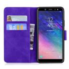 For Samsung Galaxy A6 (2018) Tiger Embossing Pattern Horizontal Flip Leather Case with Holder & Card Slots & Wallet(Purple) - 3