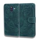 For Samsung Galaxy A6 (2018) Tiger Embossing Pattern Horizontal Flip Leather Case with Holder & Card Slots & Wallet(Green) - 2