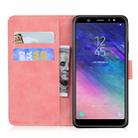 For Samsung Galaxy A6+ (2018) Tiger Embossing Pattern Horizontal Flip Leather Case with Holder & Card Slots & Wallet(Pink) - 3