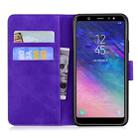 For Samsung Galaxy A6+ (2018) Tiger Embossing Pattern Horizontal Flip Leather Case with Holder & Card Slots & Wallet(Purple) - 3