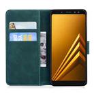 For Samsung Galaxy A8 (2018) Tiger Embossing Pattern Horizontal Flip Leather Case with Holder & Card Slots & Wallet(Green) - 3