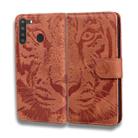 For Samsung Galaxy A21 Tiger Embossing Pattern Horizontal Flip Leather Case with Holder & Card Slots & Wallet(Brown) - 2