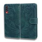 For Samsung Galaxy A70 / A70s Tiger Embossing Pattern Horizontal Flip Leather Case with Holder & Card Slots & Wallet(Green) - 2