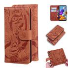 For Samsung Galaxy A21s Tiger Embossing Pattern Horizontal Flip Leather Case with Holder & Card Slots & Wallet(Brown) - 1