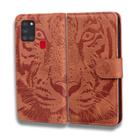 For Samsung Galaxy A21s Tiger Embossing Pattern Horizontal Flip Leather Case with Holder & Card Slots & Wallet(Brown) - 2