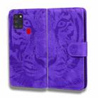 For Samsung Galaxy A21s Tiger Embossing Pattern Horizontal Flip Leather Case with Holder & Card Slots & Wallet(Purple) - 2