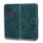 For Samsung Galaxy A21s Tiger Embossing Pattern Horizontal Flip Leather Case with Holder & Card Slots & Wallet(Green) - 2