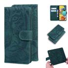 For Samsung Galaxy A71 5G Tiger Embossing Pattern Horizontal Flip Leather Case with Holder & Card Slots & Wallet(Green) - 1