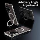 For Huawei Pura 70 Metal Frameless Plain Leather MagSafe Holder Phone Case(Black) - 5