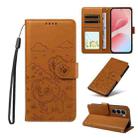 For Infinix Hot 60 Pro+ 4G Embossed Heart Dog RFID Blocking Wallet Leather Phone Case(Brown) - 1