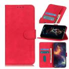 For Motorola Moto G9 Plus KHAZNEH Retro Texture PU + TPU Horizontal Flip Leather Case with Holder & Card Slots & Wallet(Red) - 1