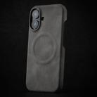 For iPhone 16 Skin Feel Sheepskin MagSafe Magnetic Phone Case(Grey) - 1
