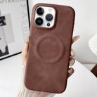 For iPhone 13 Pro Skin Feel Sheepskin MagSafe Magnetic Phone Case(Brown) - 1