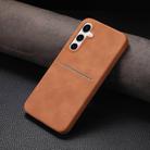 For Samsung Galaxy A34 5G Skin Feel Sheepskin Card Slot Phone Case(Yellow) - 1