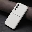 For Samsung Galaxy A15 5G Skin Feel Sheepskin Card Slot Phone Case(White) - 1