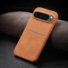 For Google Pixel 9 Pro XL Skin Feel Sheepskin Card Slot Phone Case(Yellow) - 1