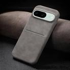 For Google Pixel 8 Skin Feel Sheepskin Card Slot Phone Case(Grey) - 1