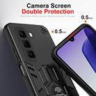 For Infinix Hot 50 Pro+ 4G Double-Ring Holder PC Hybrid TPU Phone Case(Black) - 3