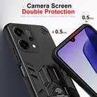 For OPPO Reno14 5G Double-Ring Holder PC Hybrid TPU Phone Case(Black) - 3