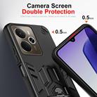 For Realme 14 / P3 / Neo7x Double-Ring Holder PC Hybrid TPU Phone Case(Black) - 3