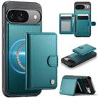 For Google Pixel 9 / 9 Pro JEEHOOD J09 Buckle Card Bag MagSafe Magnetic Style RFID Leather Phone Case(Green) - 1