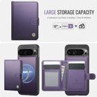 For Google Pixel 9 Pro XL JEEHOOD J09 Buckle Card Bag MagSafe Magnetic Style RFID Leather Phone Case(Purple) - 2