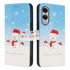 For Samsung Galaxy S25 Edge 5G Christmas Series Buckle Leather Phone Case with Hand Strap(Snowflake Snowman) - 2