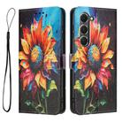 For Tecno Spark 40 Pro 4G Color Drawing Pattern Leather Phone Case(Sunflower) - 3