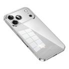 For iPhone 17 Pro SULADA Shine Through Series Plating TPU Transparent Phone Case(Silver) - 1