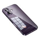 For iPhone 17 SULADA Shine Through Series Plating TPU Transparent Phone Case(Dark Purple) - 1