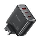 Yesido YC98 65W Three-port Fast Charger, Plug:EU Plug(Black) - 1