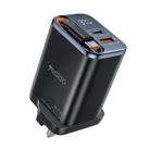 Yesido YC146 67W Fast Charger with Telescopic Type-C Cable, Plug:UK Plug(Black) - 1