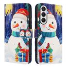 For Samsung Galaxy A05s / F14 4G Christmas Series Buckle Leather Phone Case with Hand Strap(Gift Box Snowman) - 2