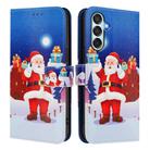 For Samsung Galaxy M15 5G / F15 5G Christmas Series Buckle Leather Phone Case with Hand Strap(Christmas Eve) - 2