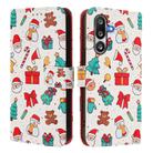 For Samsung Galaxy M36 5G Christmas Series Buckle Leather Phone Case with Hand Strap(Christmas Elements) - 2
