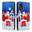 For Samsung Galaxy M56 5G Christmas Series Buckle Leather Phone Case with Hand Strap(Christmas Eve) - 2