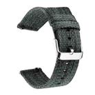 20mm xDfind Nylon Canvas Watch Band(Dark Grey) - 2