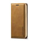 For iPhone 12 mini LC.IMEEKE LC-001 Series PU + TPU Color Matching Frosted Horizontal Flip Leather Case with Holder & Card Slot(Brown) - 2