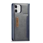 For iPhone 12 mini LC.IMEEKE LC-001 Series PU + TPU Color Matching Frosted Horizontal Flip Leather Case with Holder & Card Slot(Blue) - 3