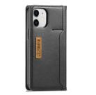 For iPhone 12 mini LC.IMEEKE LC-001 Series PU + TPU Color Matching Frosted Horizontal Flip Leather Case with Holder & Card Slot(Black) - 2