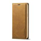 For iPhone 12 / 12 Pro LC.IMEEKE LC-001 Series PU + TPU Color Matching Frosted Horizontal Flip Leather Case with Holder & Card Slot(Brown) - 2