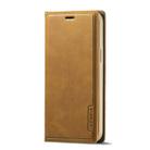 For iPhone 12 Pro Max LC.IMEEKE LC-001 Series PU + TPU Color Matching Frosted Horizontal Flip Leather Case with Holder & Card Slot(Brown) - 2