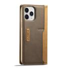 For iPhone 12 Pro Max LC.IMEEKE LC-001 Series PU + TPU Color Matching Frosted Horizontal Flip Leather Case with Holder & Card Slot(Brown) - 3