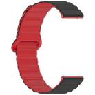 18mm xDfind Loop Magnetic Glossy Silicone Watch Band(Black Red) - 2