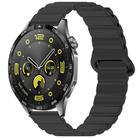 22mm xDfind Loop Magnetic Glossy Silicone Watch Band(Black) - 1