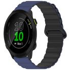 For Garmin Forerunner 45 / 45S / Swim 2 xDfind Loop Magnetic Glossy Silicone Watch Band(Dark Blue Black) - 1