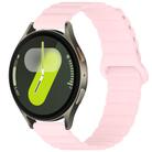 For Samsung Galaxy Watch 7 / 6 / 5 / FE xDfind Loop Magnetic Glossy Silicone Watch Band(Pink) - 1
